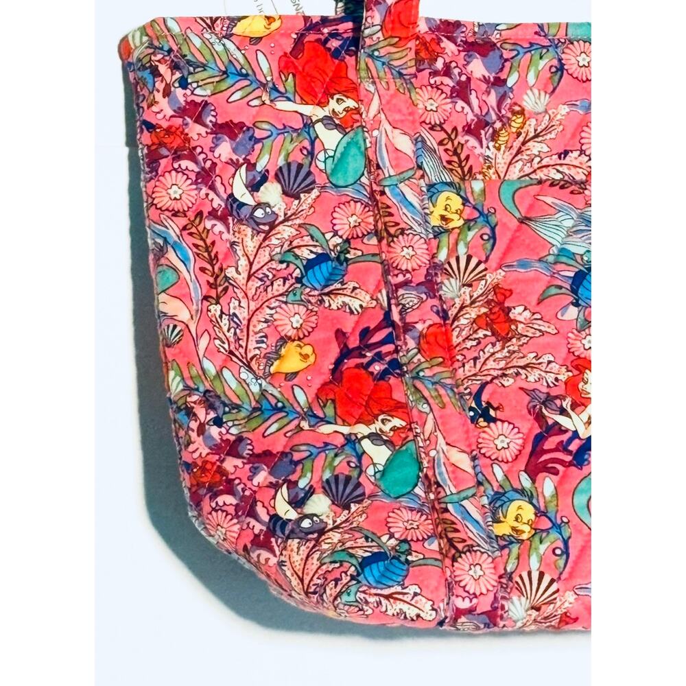 Vera Bradley Ariel’s Pink Lagoon Small Vera Tote Purse Bag Little Mermaid EXACT - Picture 3 of 16
